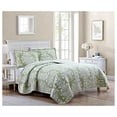 thumbnail image 5 of Laura Ashley Rowland 3-Piece Full/Queen Quilt Set in Light Green, 5 of 6