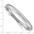 thumbnail image 2 of 14K White Gold 5 & 16 Textured Bangle Bracelet, 2 of 5