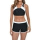 thumbnail image 2 of Trajes de baño tankini para mujer Traje de baño deportivo de dos piezas con cuello redondo y tirantes a juego para mujer Traje de baño de dos piezas para mujer Trajes de baño tankini para mujer, 2 of 7