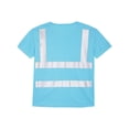 thumbnail image 6 of TSSOE Men's Quick Dry Volunteer Activities Athletic Sports T-shirts Hi Vis Reflective Social Service Sky Blue L, 6 of 7