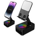 thumbnail image 2 of CoreLiving Portable Desk Fan Mini Quiet Handheld Personal Foldable USB Rechargeable Fan with Phone Holder Function for Home Office Outdoor Travel 1 Pack, 2 of 6