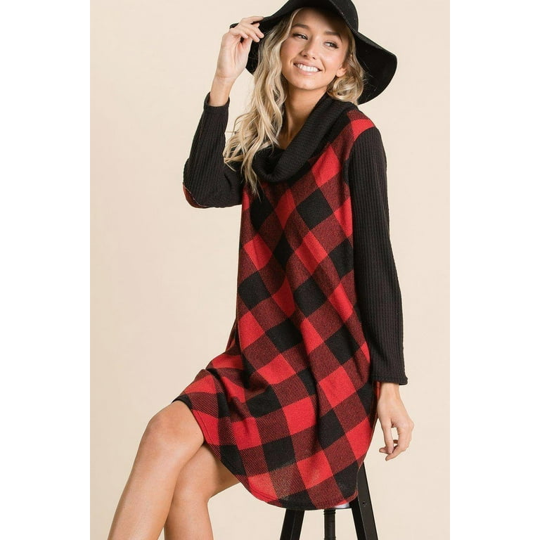 Buffalo plaid swing dress hotsell
