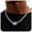 Silver, variant on Men Choker Letter Necklace 7mm Cuban Link Chain Necklace Fathers Day gift for Men Dad Son Husband