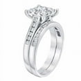 thumbnail image 3 of Silvago Jewel Stunning Round Cut Bridal Diamond Ring - 1.1 Ct Lab-Created Simulated Diamond - Beautifully Crafted 14K White Gold Plated - Perfect for Engagements and Anniversaries - Gift for Her, 3 of 3