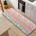 thumbnail image 5 of Pink Pioneer Flower Striped Pattern Kitchen Rug Mat,Kitchen Runner Rugs Non Skid Washable,Decorative Kitchen Floor Mats for Kitchen,Sink,Laundry,17"x47.2", 5 of 7