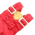 thumbnail image 4 of Fashionable Pet Dog Jeans Clothes Pet Dog Apparel Dogs Vintage Vest - Red M, 4 of 9