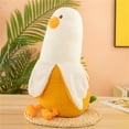 thumbnail image 4 of Wizlet Banana Duck Plush Toy Cute Plushie Hugging Plush Pillow Duck Stuffed Animal for Girls and Boys 35.4 in White, 4 of 6