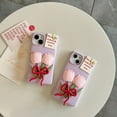 thumbnail image 6 of Kawaii Phone Cases for iPhone 13 Pro Max,Cute Cartoon Tulip Phone Case 3D Funny Purple Tulip Phone Case for Women Girls Soft Silicone Shockproof Cover for iPhone 13 Pro Max, 6 of 14