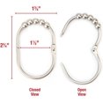 thumbnail image 3 of Ganchos anchos para anillos de cortina de ducha, acero inoxidable, juego de 12, 3 of 7
