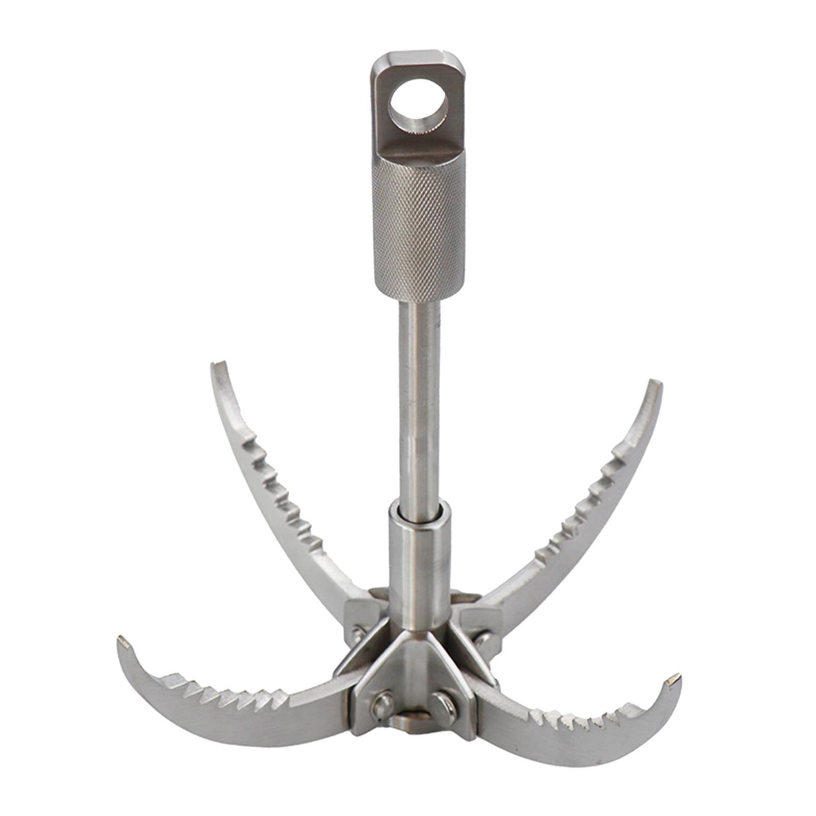 Wswqop 4 Claw Grappling Hook, Durable Multifunction Carabiner Tools for Sports Survival L