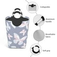 thumbnail image 4 of YFYANG 50L Foldable Laundry Hamper, Waterproof Oxford Fabric Pastel Cute Butterfly Doodle Laundry Bag Laundry Baskets, 4 of 6