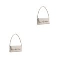 thumbnail image 3 of Qarigey Bolso de mano de pequeña capacidad, práctico y portátil, elegante, , de piel sintética, bolso de hombro para mujer, color beige beige 2Conjunto, 3 of 6