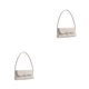 thumbnail image 3 of Qarigey Bolso de mano de pequeña capacidad, práctico y portátil, elegante, , de piel sintética, bolso de hombro para mujer, color beige beige 2Conjunto, 3 of 6