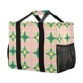 thumbnail image 5 of FORMRS Tote Bag for Women Large Capacity Canvas Travel Foldable Carry On Shopping Handbag, Green Symmetrical Stars, 5 of 8