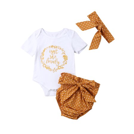 

IZhansean Newborn Infant Baby Girls Clothes Romper Jumpsuit Bodysuit Pants Outfits Set White 3-6 Months