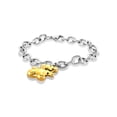 thumbnail image 3 of ELYA Jewelry Women's Bear Charm Gold Plated Steel Chain Bracelet, 3 of 4