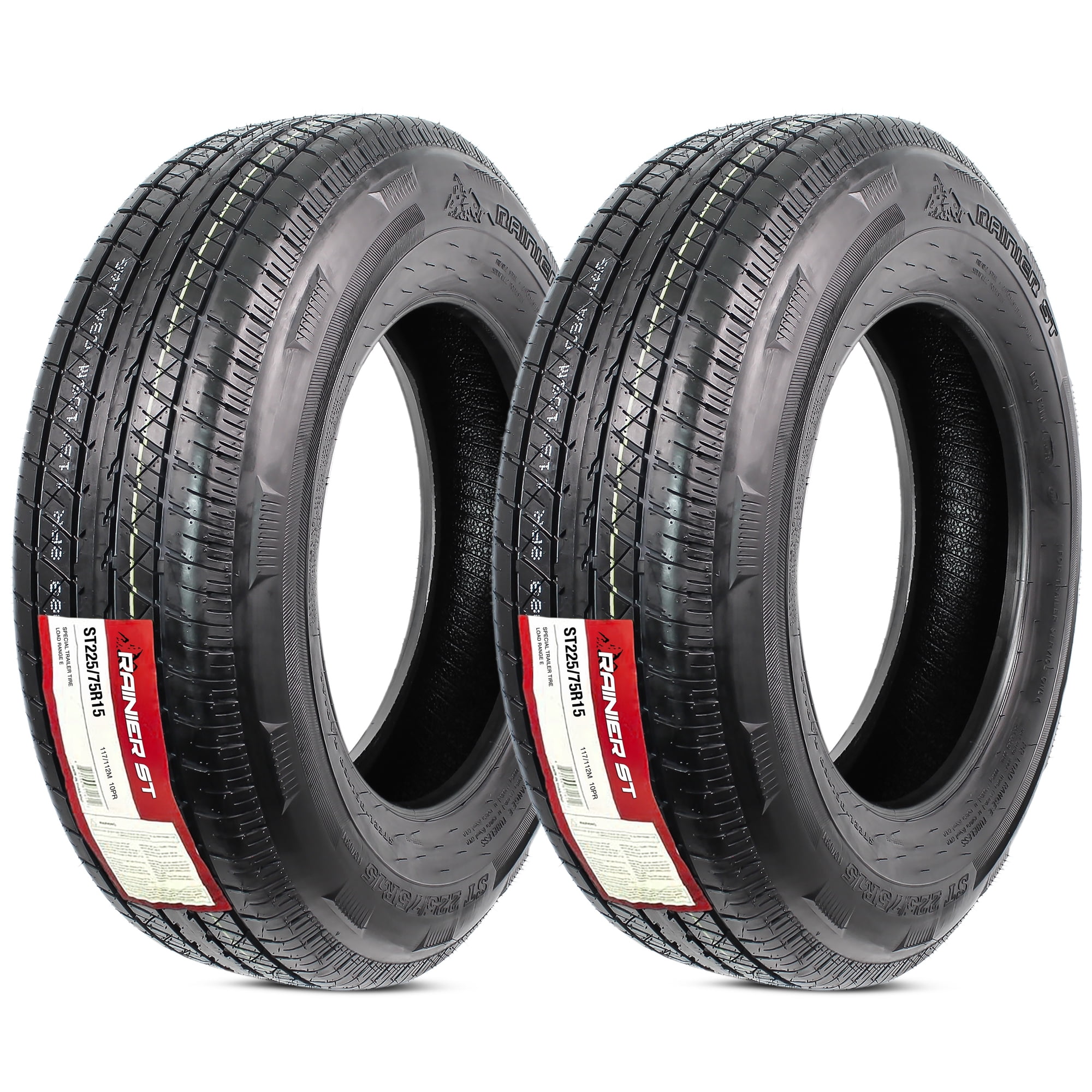 eCustomrim Radial 2-Pack Trailer Tire ST225/75R15 15 Inch Load E 6 Year Warranty