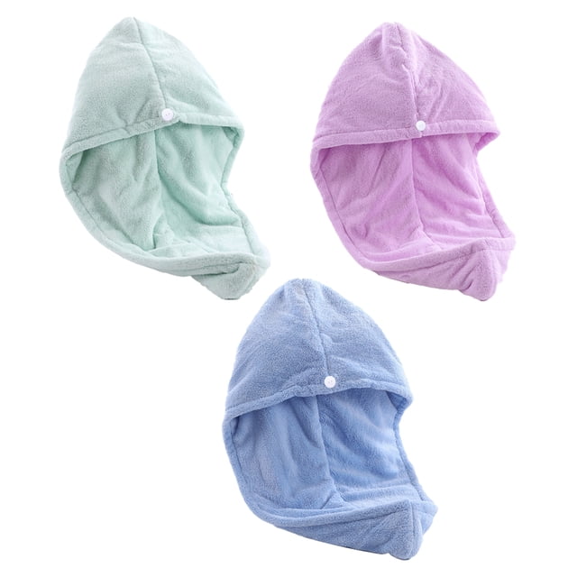 Laklulu Toalla para el cabello de microfibra Ultra absorbente, turbante para el cabello de secado rápido suave