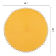 thumbnail image 6 of Farmhouse Round Placemats Set of 6 Woven Placemats for Dining Table Decor Indoor Outdoor Washable Table Mat Wipe Clean Yellow 15.7x15.7inch, 6 of 6