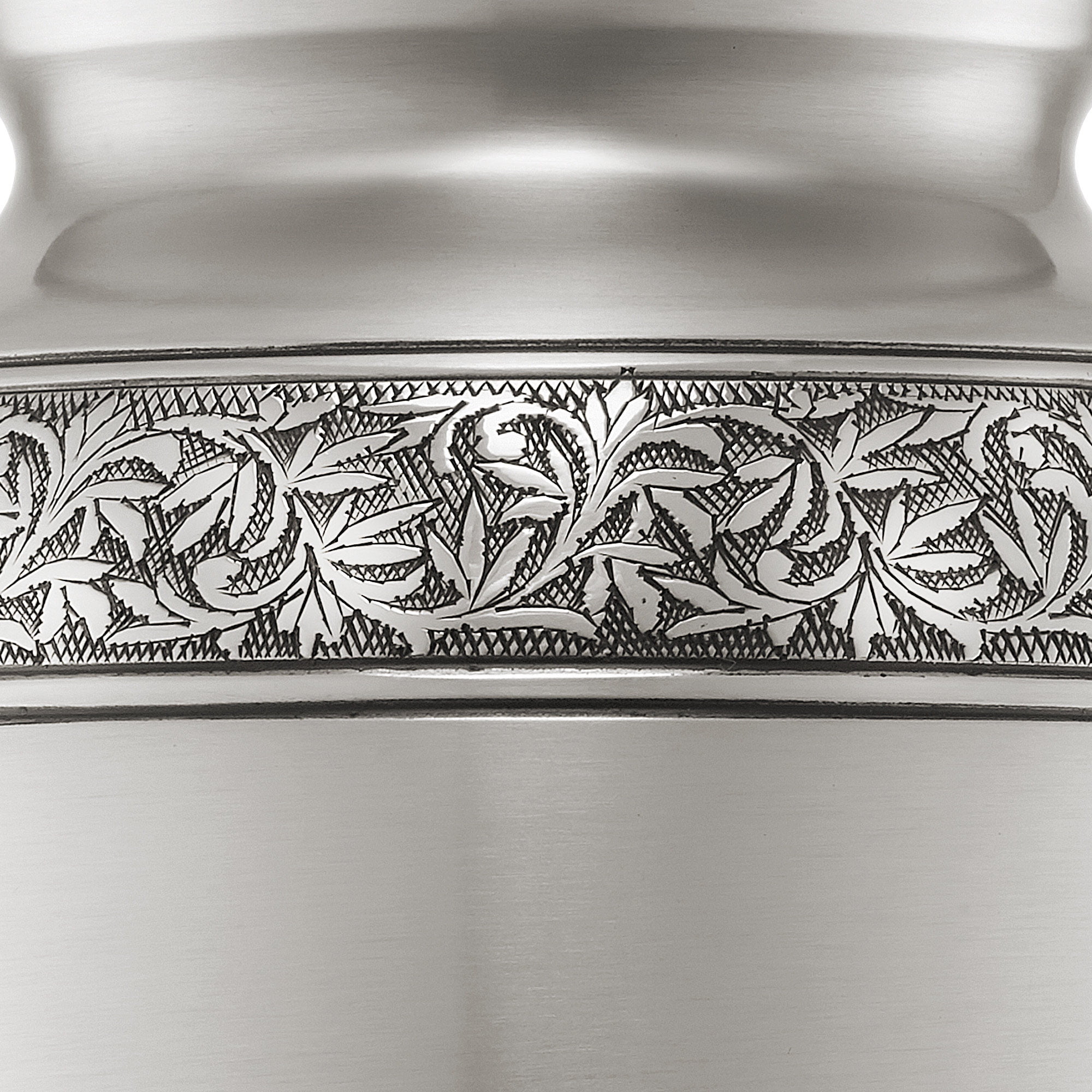 Reminded Cremation Memorial Urn for Human Ashes, Silver Adult Brass Funeral Urn with Velvet Bag
