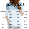 thumbnail image 5 of Womens Elbow Length Sleeve T-Shirts 3/4 Sleeve Casual V Neck Buttons Tops Solid Color Loose Fit Summer Beach Vacation Shirts, 5 of 5