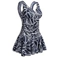 thumbnail image 1 of Women Modest Swim Dresses Flower Printing Plus-Size Swimsuit Padded One Piece Swimwear Bathing Suits, 1 of 5