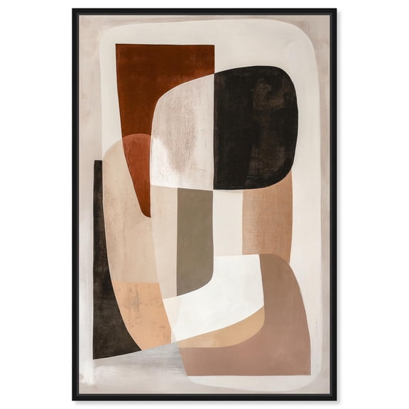 Intuition's Palette II Canvas Midcentury Boho Art by Art Remedy, Black Frame, 10 x 15