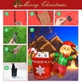 thumbnail image 7 of Husfou 5.9ft Christmas Inflatable Gingerbread Man with Cup and Candy, Buit-in 5 LED Lights Blow up Yard Inflatable Decorations for Outdoor Lawn Holiday, 7 of 7