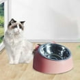 thumbnail image 4 of Cuenco para perros y gatos, alimentador de agua antideslizante para alimentos, contenedor de protección para el cuello, de alimentación, , Rosado Sunnimix Cuencos para gatos, 4 of 5