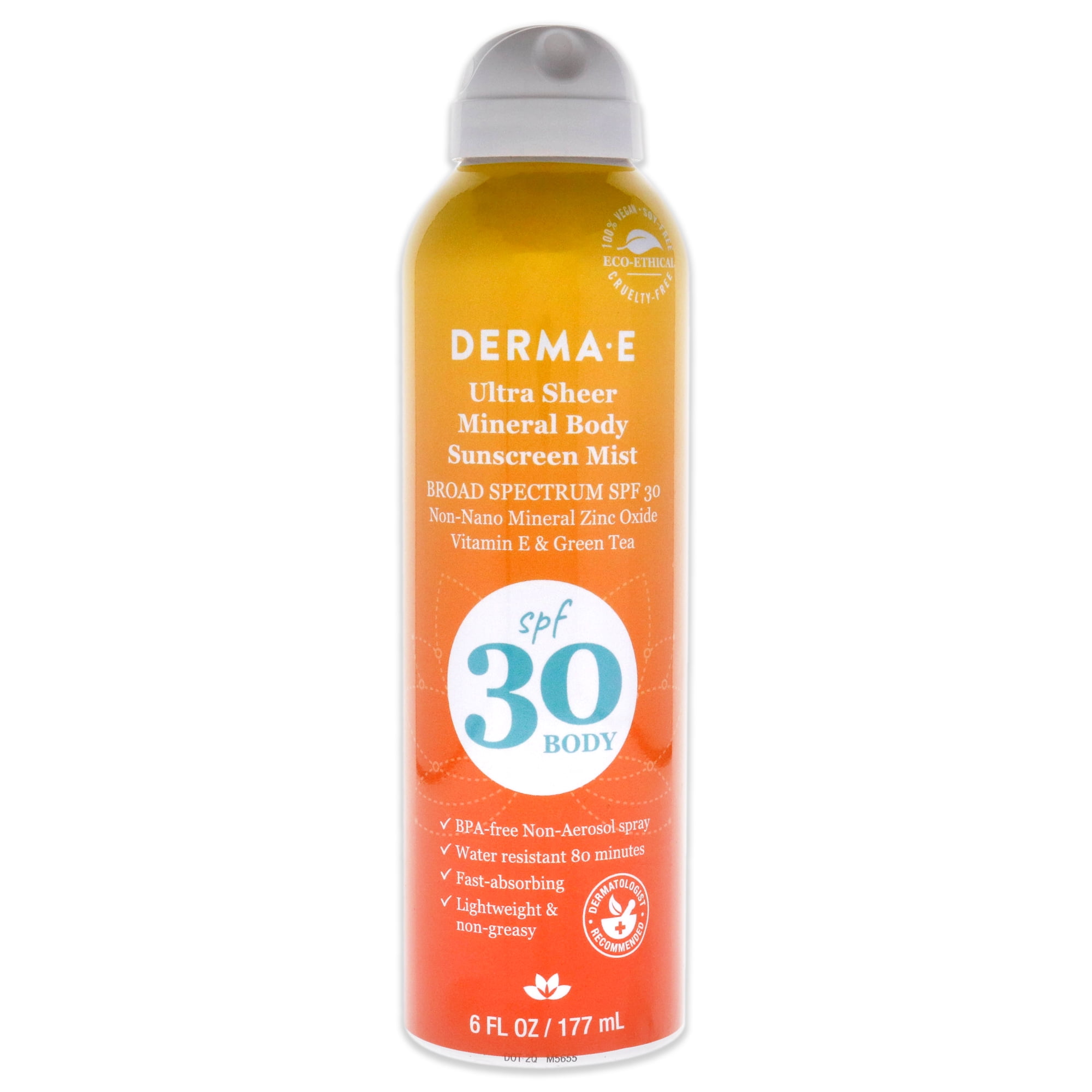 item Vlekkeloos Verward zijn Derma-E Ultra Sheer Mineral Body Sunscreen Mist SPF 30, 6 oz Sunscreen -  Walmart.com