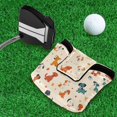 thumbnail image 5 of Haosy Cartoon Colorful Dogs Golf Mallet Putter Cover Strong Magnetic Leather Golf Club Headcover Closure, 5 of 7