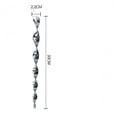 thumbnail image 3 of 12 Pack Bird Repellent Reflective Scare Rods,Ornamental Helical Deterrent Control Device, Effective Hanging Bird Repellent Devices to Keep Birds Away from Your House Window Garden,Silver, 3 of 6