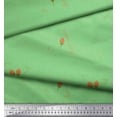thumbnail image 3 of Soimoi Green Velvet Fabric Flower Buds & Triangle Geometric Decor Fabric Printed Yard 58 Inch Wide, 3 of 5