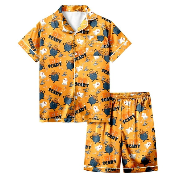 Zecgelong Ensembles pour Filles Ensemble 2 Pcs Manches Courtes Imprimé Tenue Décontractée de Jeu Confortable Taille Élastique Vêtements pour Tout-Petits et Enfants pour Usage Quotidien Âges 2 13 Ensembles de Tenues d'Anniversaire pour Filles