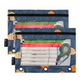 thumbnail image 5 of FORMRS 2 Pack Pencil Pouch for 3 Ring Binder with Clear Window Zipper Case, Blue Capybaras, 5 of 6