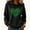 Black-2, variant on Abomasnow St Patricks Day Sweatshirts for Women Cute Irish Shamrock Graphic Pullover Tops Oversized Long Sleeve Hoodies with Hooded