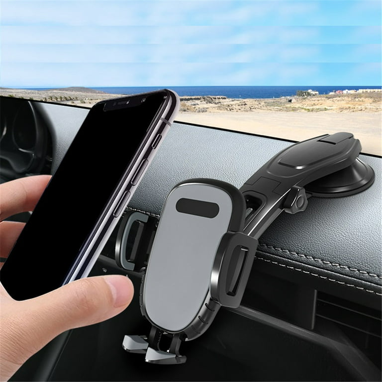Car Mobile Phone Holder Windshield Mount with Dashboard Base and Long Arm  Universal Phone Stand