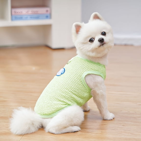 GASTROPOD Dog Clothes for Small Medium Dogs Girl Cat Tee Shirt Spring Summer Animal Clothes Puppy Outfits Ruffle Short Sleeve Doggy Shirts Pet Outfit