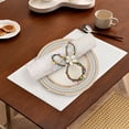 thumbnail image 3 of Promotion!Easter Napkin Rings Bunny Napkin Rings Set Of 5 Egg Napkin Holders Rings For Banquet Dinning Table Decoration (Bunny Ear A One Size), 3 of 7