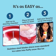 Nostalgia Retro Snow Cone Maker, Countertop Shaved Ice Machine and Snow Cone Maker, Red