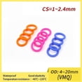 thumbnail image 2 of 10PCS / Bag Multicolor Thickness Rubber Gasket O Ring CS1/1.5/1.9/2.4mm Silicone Rubber O-Ring Silicone/VMQ Sealing Ring, 2 of 6
