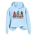 thumbnail image 1 of WEAIXIMIUNG Chandails en Molleton pour Femmes Col Rond Confortable Chandail à Capuchon Graphique de Noël Décontracté Festif avec Capuche pour les Fêtes, 1 of 3
