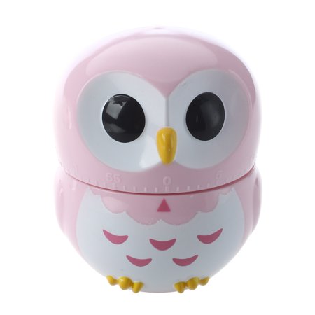2X(Owl Egg Timer Hourglass Egg Timer Kitchen Timer (1-60 minutes) (Pink) W7Z6)