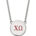 thumbnail image 1 of Sterling Silver Rh-Plated Logoart Chi Omega Large Enl Pend With Necklace (18 X 19) Made In United States ss028cho-18, 1 of 4