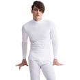 thumbnail image 4 of Conjunto de ropa interior térmica de cuello medio alto para hombre de otoño e invierno Ropa y pantalones de cuello medio alto con forro polar Ropa interior térmica de papá, 4 of 6