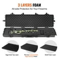 thumbnail image 6 of KFFKFF Gun Container, Secure Hard Shell for Rifles with Triple Layered Foam Protection, 50-inch Lockable Firearm Case with Rollers, IP67 Water-Resistant & Impact-Resistant, 6 of 9