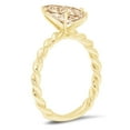 thumbnail image 2 of 2 ct Marquise Cut Natural Morganite Solitaire 18K Yellow Gold Womens Engagement Ring, 2 of 5