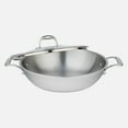 thumbnail image 2 of Meyer Tri-Ply Clad Stainless Steel Wok with cover SuperSteel - 32cm, 2 of 2
