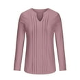 thumbnail image 4 of 2025 New Fashion Plus Size Women's Long Sleeve Solid Color Crewneck Casual Top Pullover T-shirt, 4 of 7