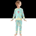 thumbnail image 6 of FORMRS Long Sleeve Top and Pants Pajama Set for Niños 2-Piece Sleepwear, Sizes 18M-8Y, Blue Beach Pattern, 6 of 6